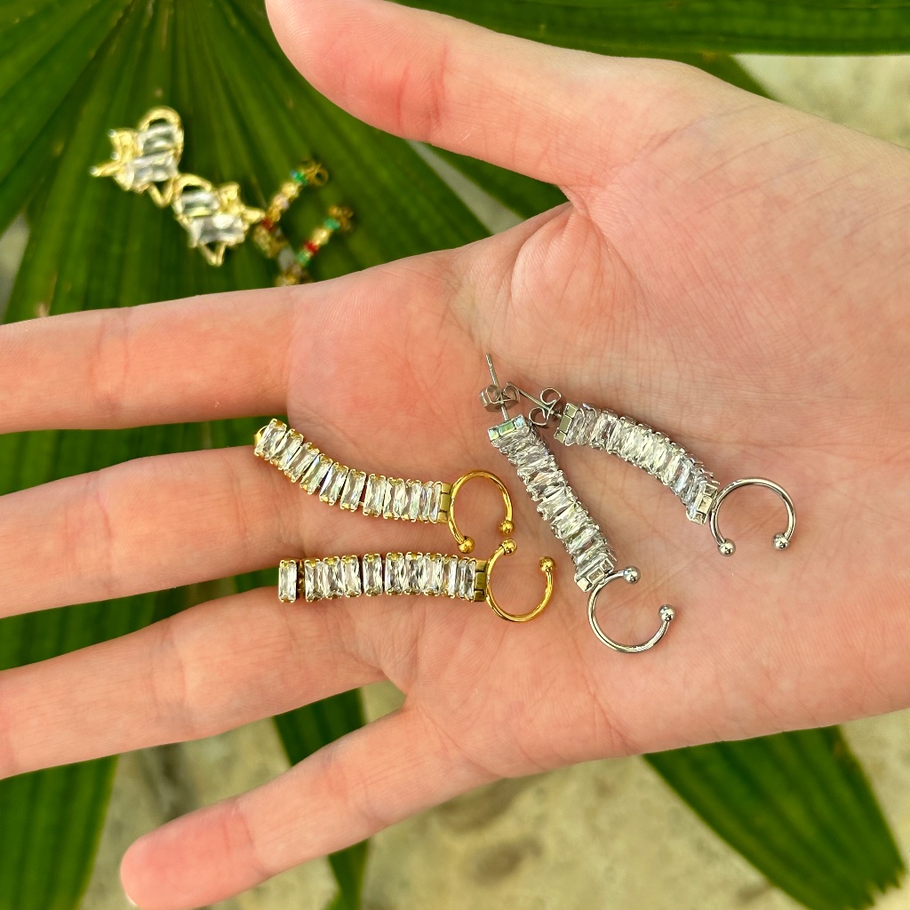 Ear Clip Enamel Earrings